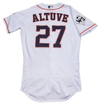 2017 Jose Altuve World Series Game 4 Used Houston Astros Home Jersey Used on 10/28/17 (MLB Authenticated)